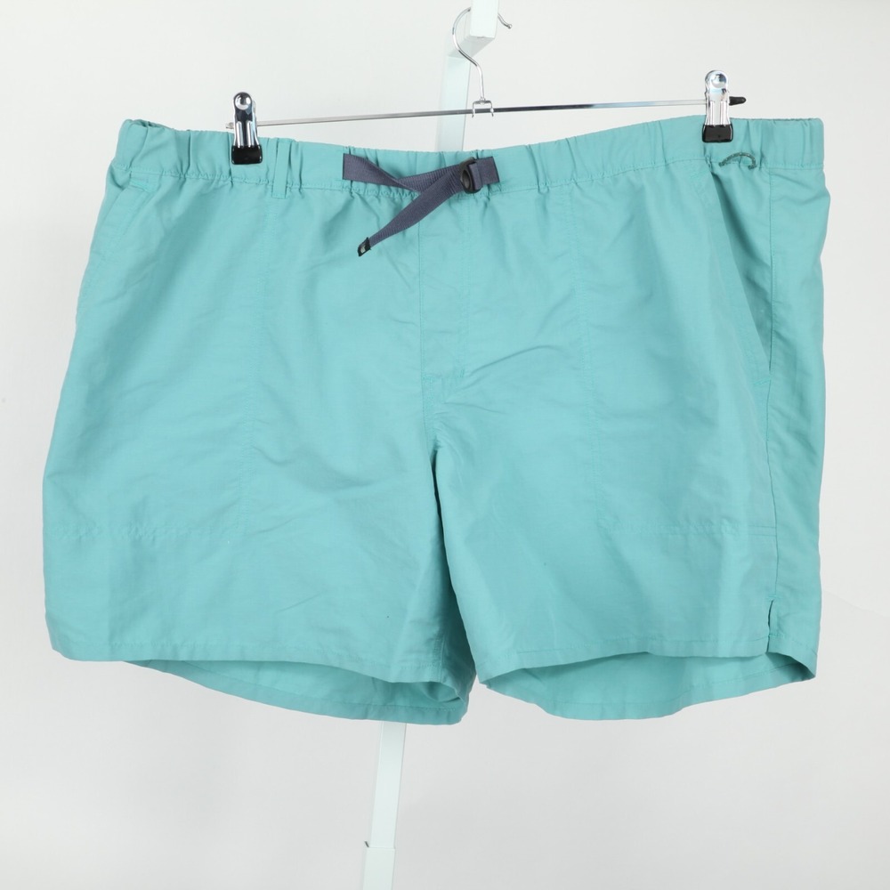 REI Co-op Shorts Mens XXL Teal Blue Ripstop Hiking Outdoor Belted 24212-S23